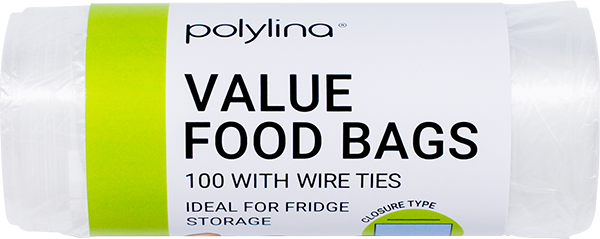 Polylina supply value food and freezer bags ideal for storage in refrigerated conditions