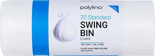 Polylina provide tie-top swing bin liners