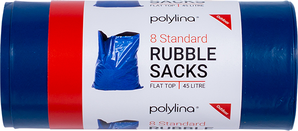 Polylina provide flat top rubble refuse sacks for outdoor use